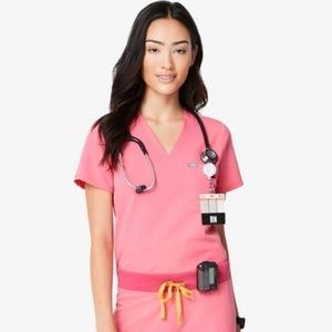 Pink scrub top